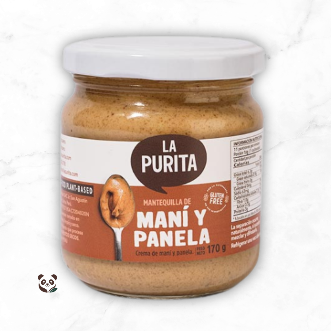 Mantequilla de Maní Dulce | Cremosa, con panela orgánica y sal de Maras La Purita