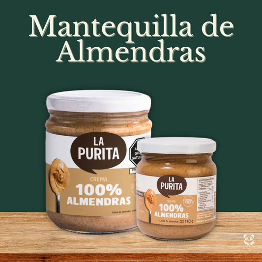Mantequilla de Almendras | Crema pura, sin azúcar ni aditivos La Purita
