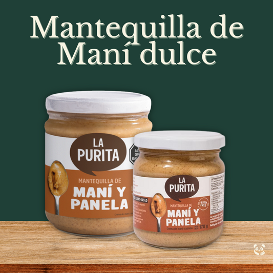 Mantequilla de Maní Dulce | Cremosa, con panela orgánica y sal de Maras La Purita