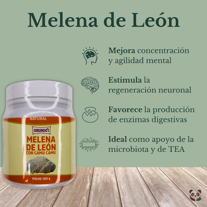 Melena de León con Vitamina C | Memoria, enfoque y flora intestinal Oriundo's