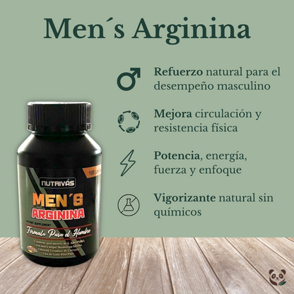 Men’s Arginina | Vitalidad masculina, energía y potencia natural Nutrivás