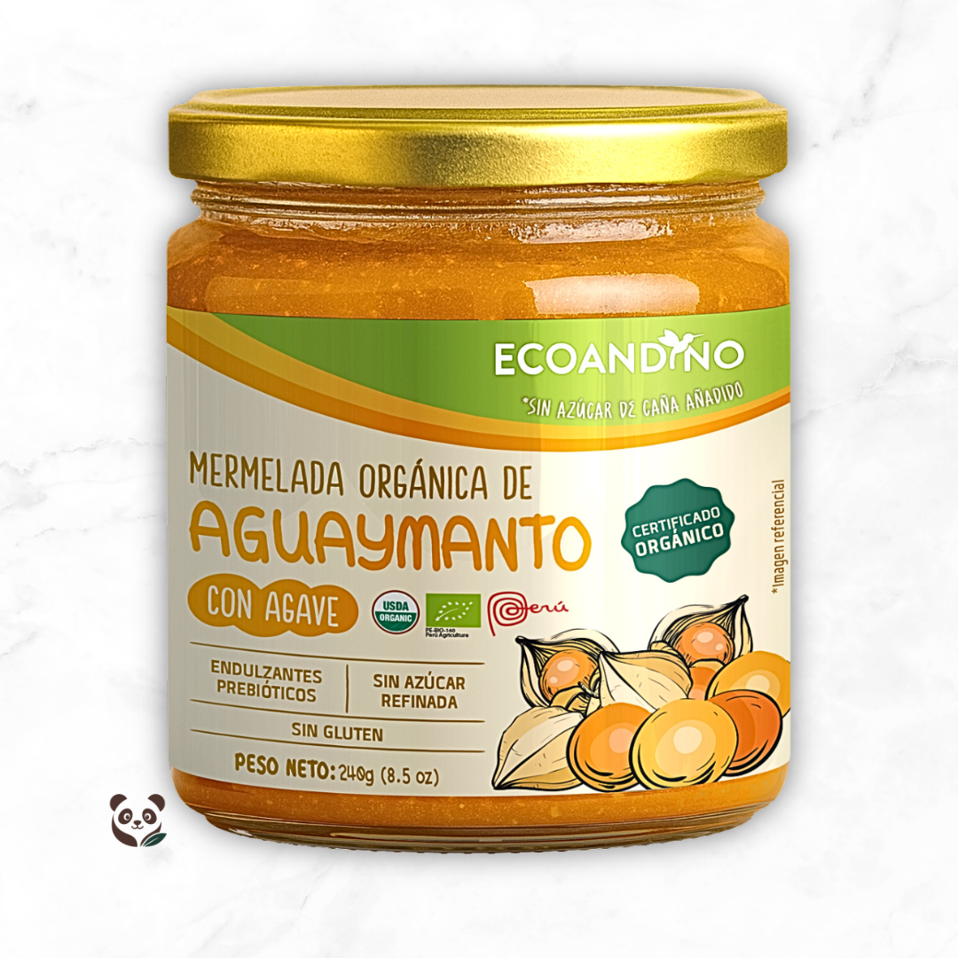 Mermelada Orgánica | Endulzada naturalmente con yacón y agave Ecoandino