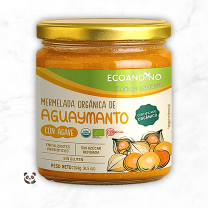 Mermelada Orgánica | Endulzada naturalmente con yacón y agave Ecoandino