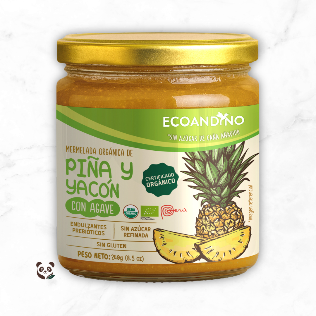 Mermelada Orgánica | Endulzada naturalmente con yacón y agave Ecoandino