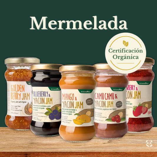 Mermelada Orgánica | Endulzada naturalmente con yacón y agave Ecoandino