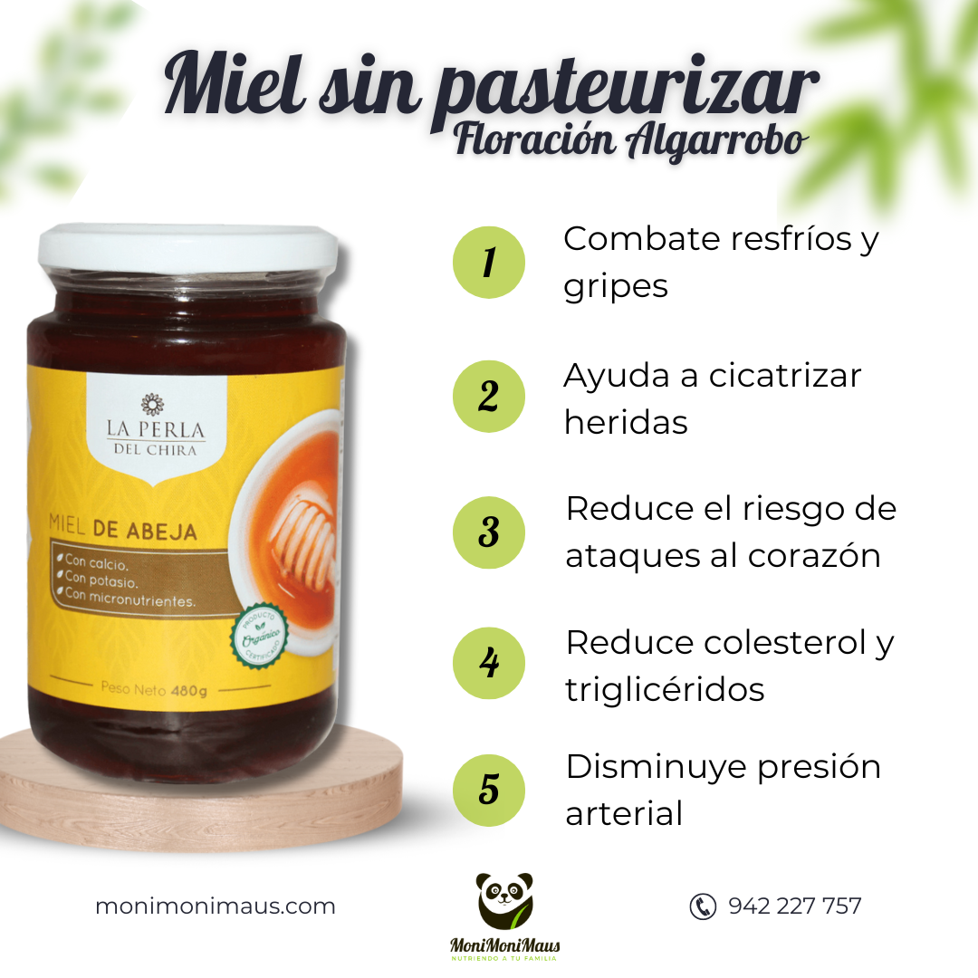 Miel de Abeja sin pasteurizar - Floración Algarrobo La Perla del Chira