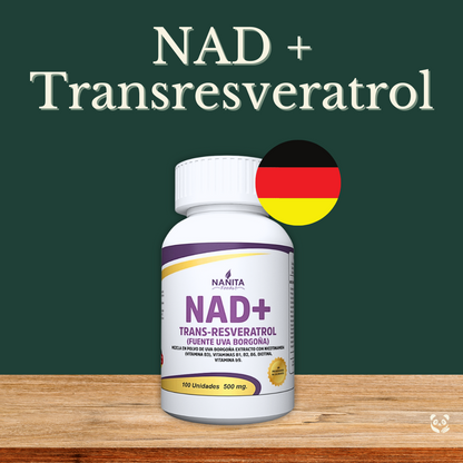 NAD + Transresveratrol | Protección antioxidante celular de alta absorción Nanita Foods