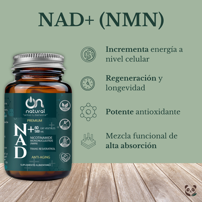 NAD+  | NMN con Transresveratrol | Protección antioxidante celular ON NATURAL