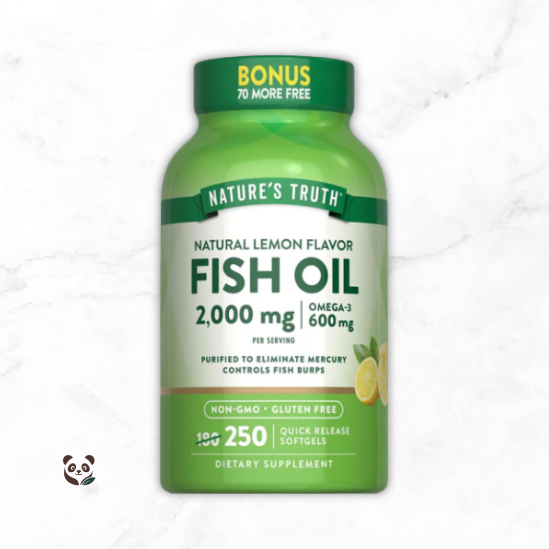 Omega 3 de Fish Oil purificado 1000 mg | Cápsulas blandas libres de mercurio Nature's Truth