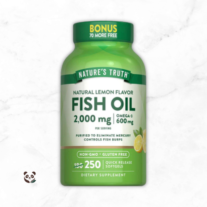 Omega 3 de Fish Oil purificado 1000 mg | Cápsulas blandas libres de mercurio Nature's Truth