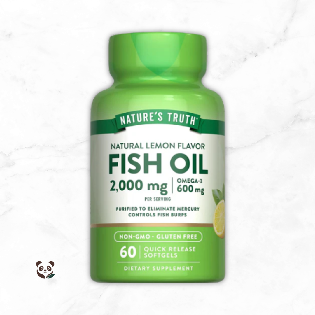 Omega 3 de Fish Oil purificado 1000 mg | Cápsulas blandas libres de mercurio Nature's Truth