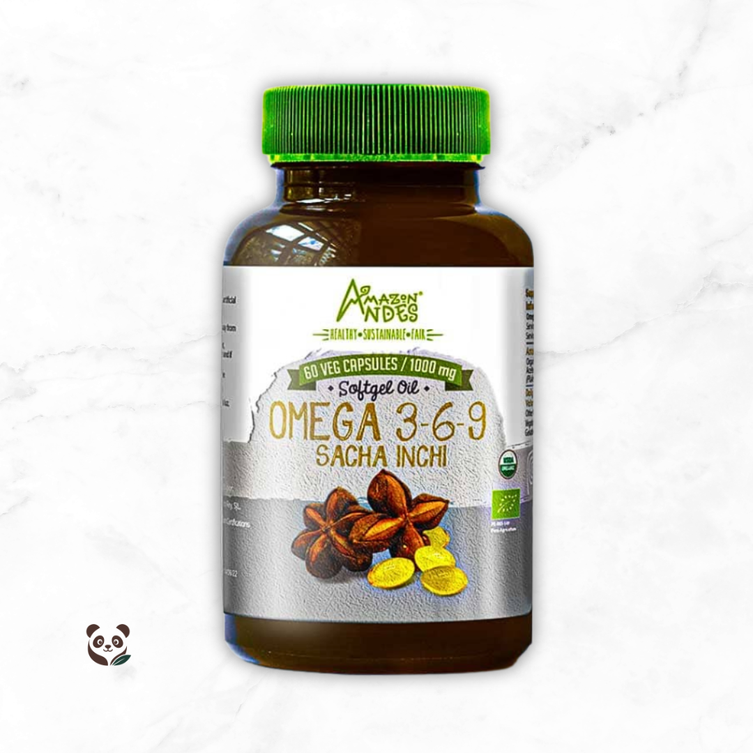 Omega 3-6-9 de Sacha Inchi | Cápsulas orgánicas con ácidos grasos esenciales Amazon Andes