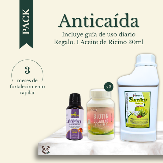 Pack Anticaída | 3 meses de fortalecimiento capilar MoniMoniMaus