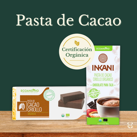 Pasta de Cacao Criollo Orgánica | 100% Cacao Artesanal Ecoandino