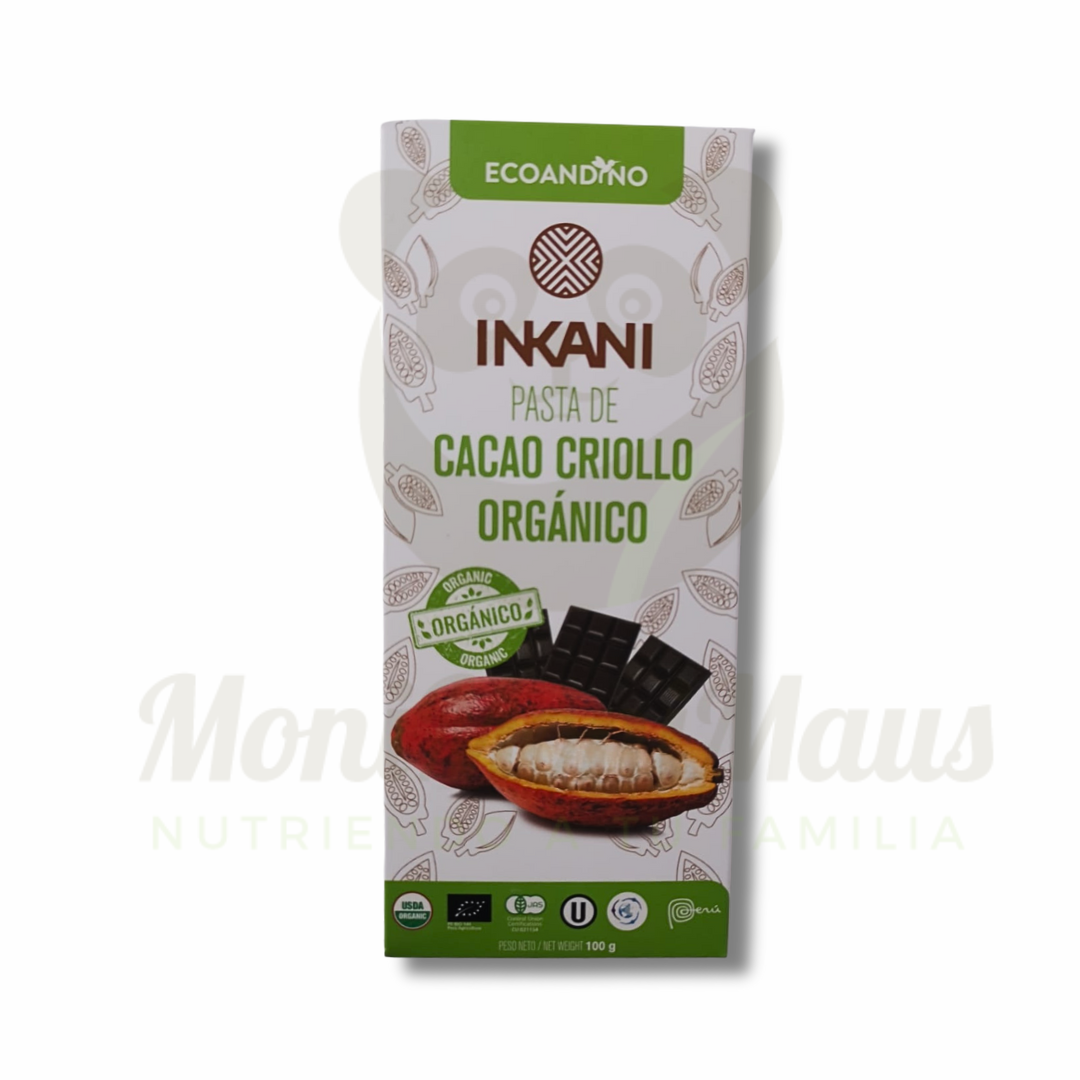 Pasta de cacao organico Limatambo