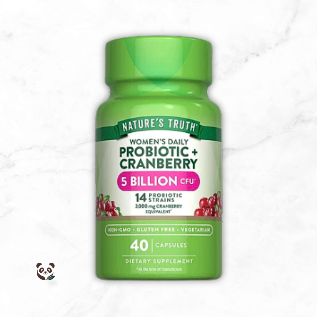 Probióticos femeninos 5 Billones + Cranberry | Microbiota Intestinal y Vaginal Nature's Truth
