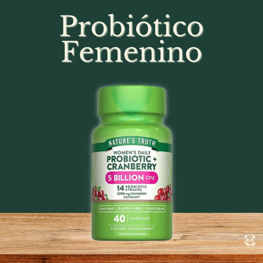 Probióticos femeninos 5 Billones + Cranberry | Microbiota Intestinal y Vaginal Nature's Truth