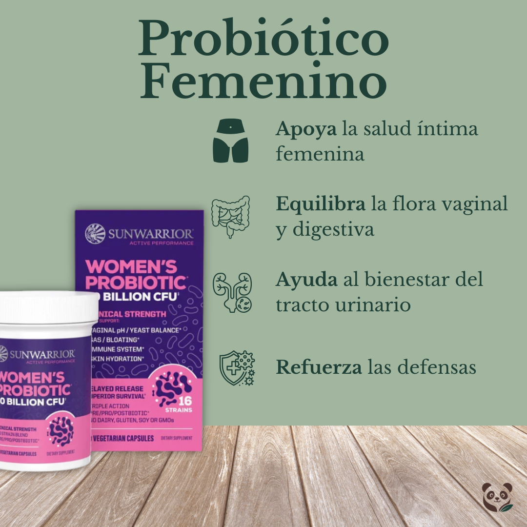 Probióticos femeninos 50 billones CFU | Microbiota Vaginal e Intestinal Sunwarrior