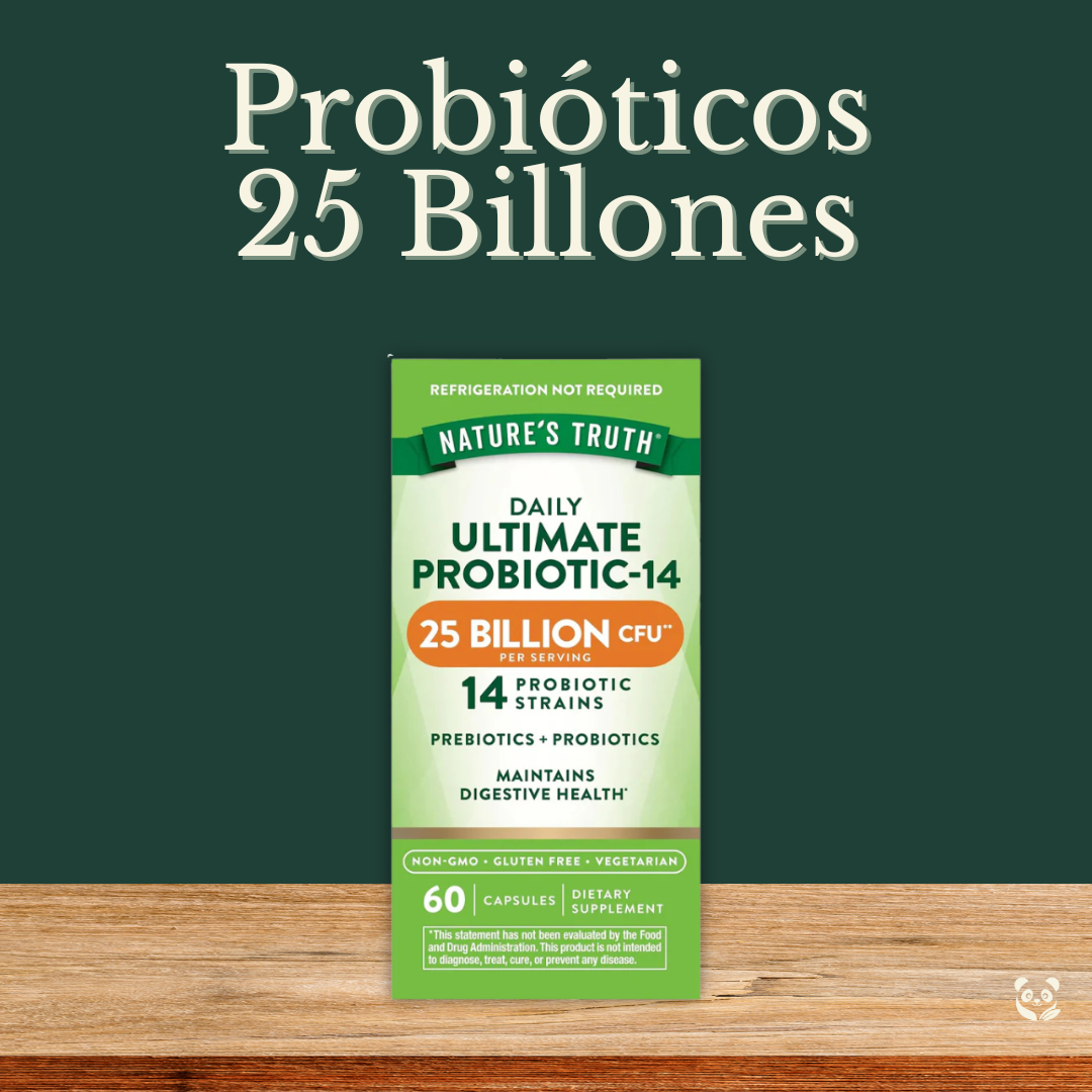 Probiótico 25 Billones + Prebiótico | Microbiota Intestinal Nature's Truth