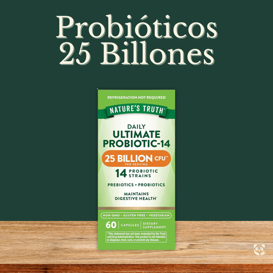 Probiótico 25 Billones + Prebiótico | Microbiota Intestinal Nature's Truth
