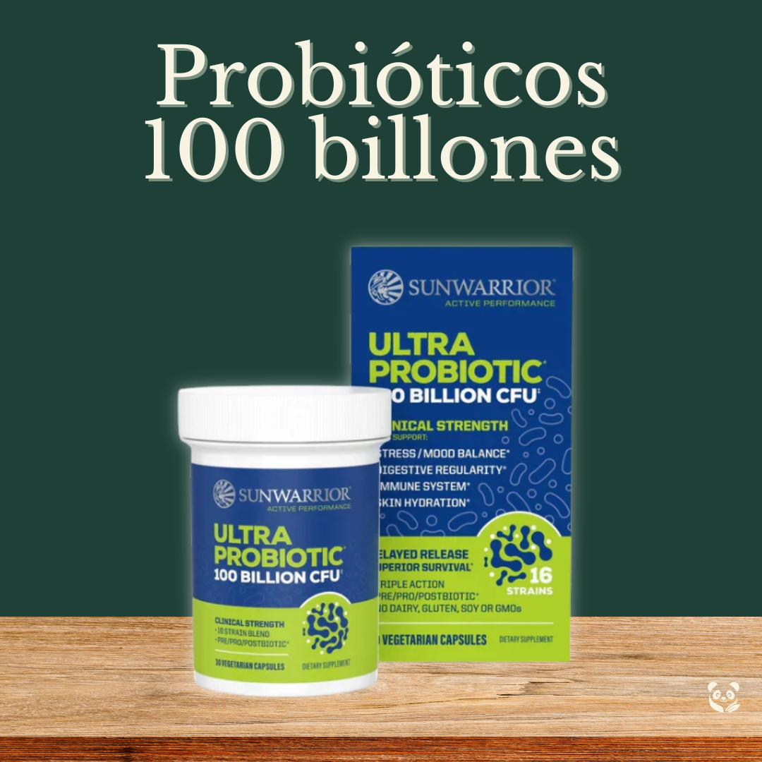 Ultra Probióticos 100 billones CFU + Prebiótico + Postbiótico | Microbiota Intestinal Superior Sunwarrior