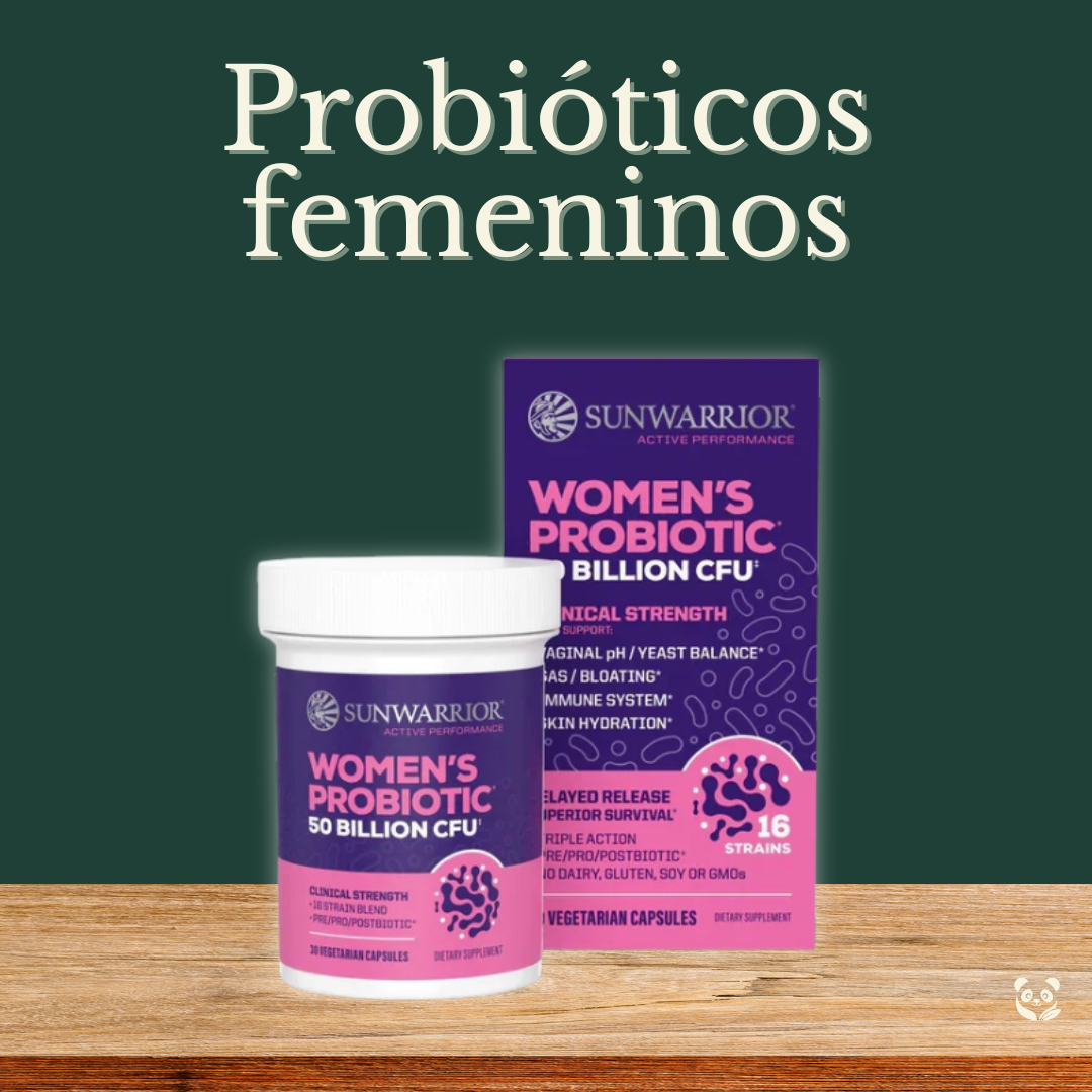 Probióticos femeninos 50 billones CFU | Microbiota Vaginal e Intestinal Sunwarrior