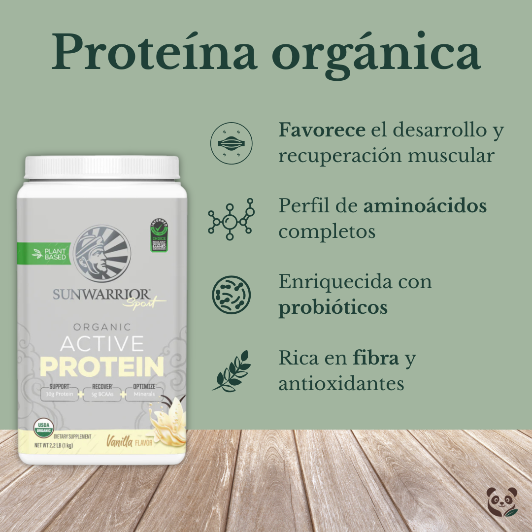Active Protein Vainilla | Proteína vegana orgánica para deportistas Sunwarrior