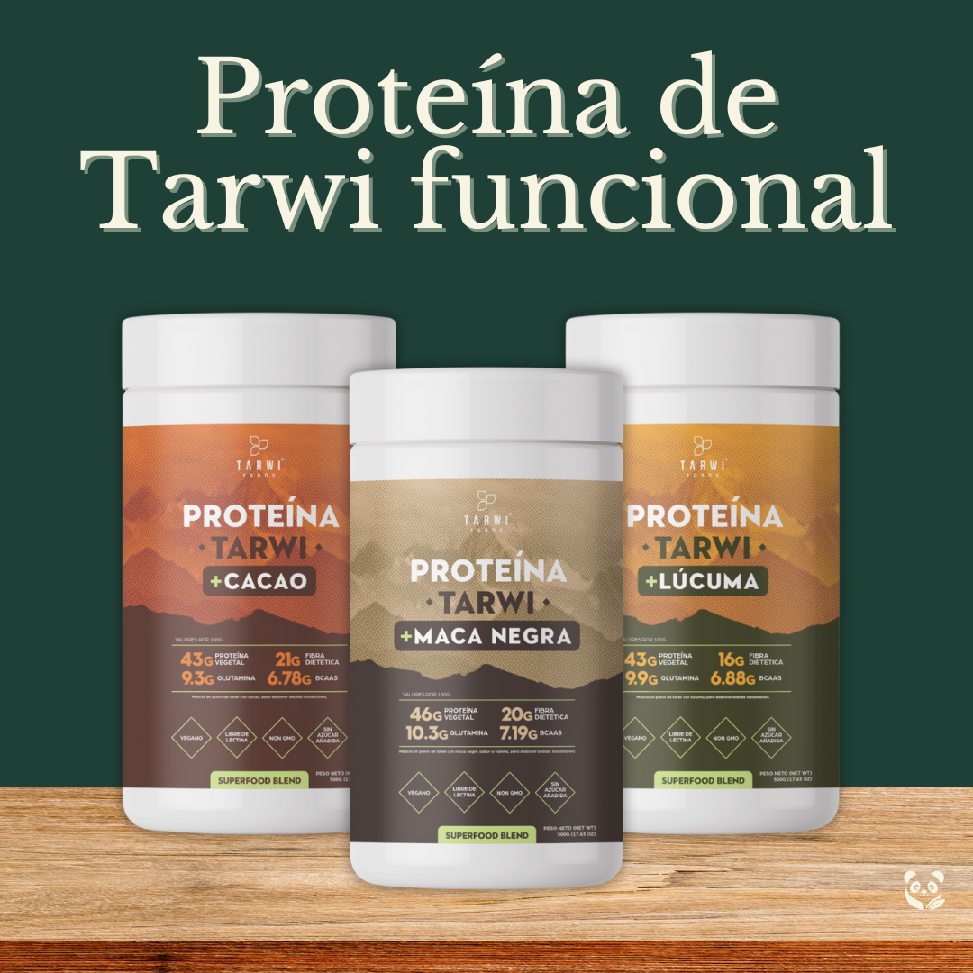 Proteínas de Tarwi funcionales | Proteínas a base de Tarwi con cacao, maca negra o lúcuma Tarwi Corp