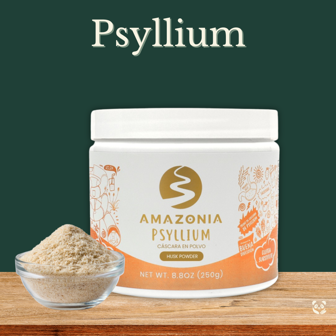 Psyllium Husk Amazonía | Cáscara en polvo | Fibra vegetal sin gluten Amazonía