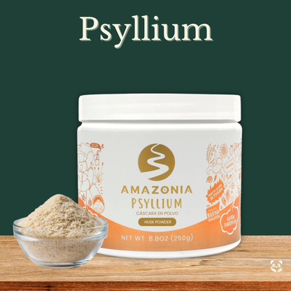 Psyllium Husk Amazonía | Cáscara en polvo | Fibra vegetal sin gluten Amazonía