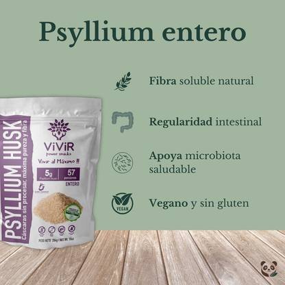 Psyllium Entero | Fibra vegetal para combatir el estreñimiento Vivir Power