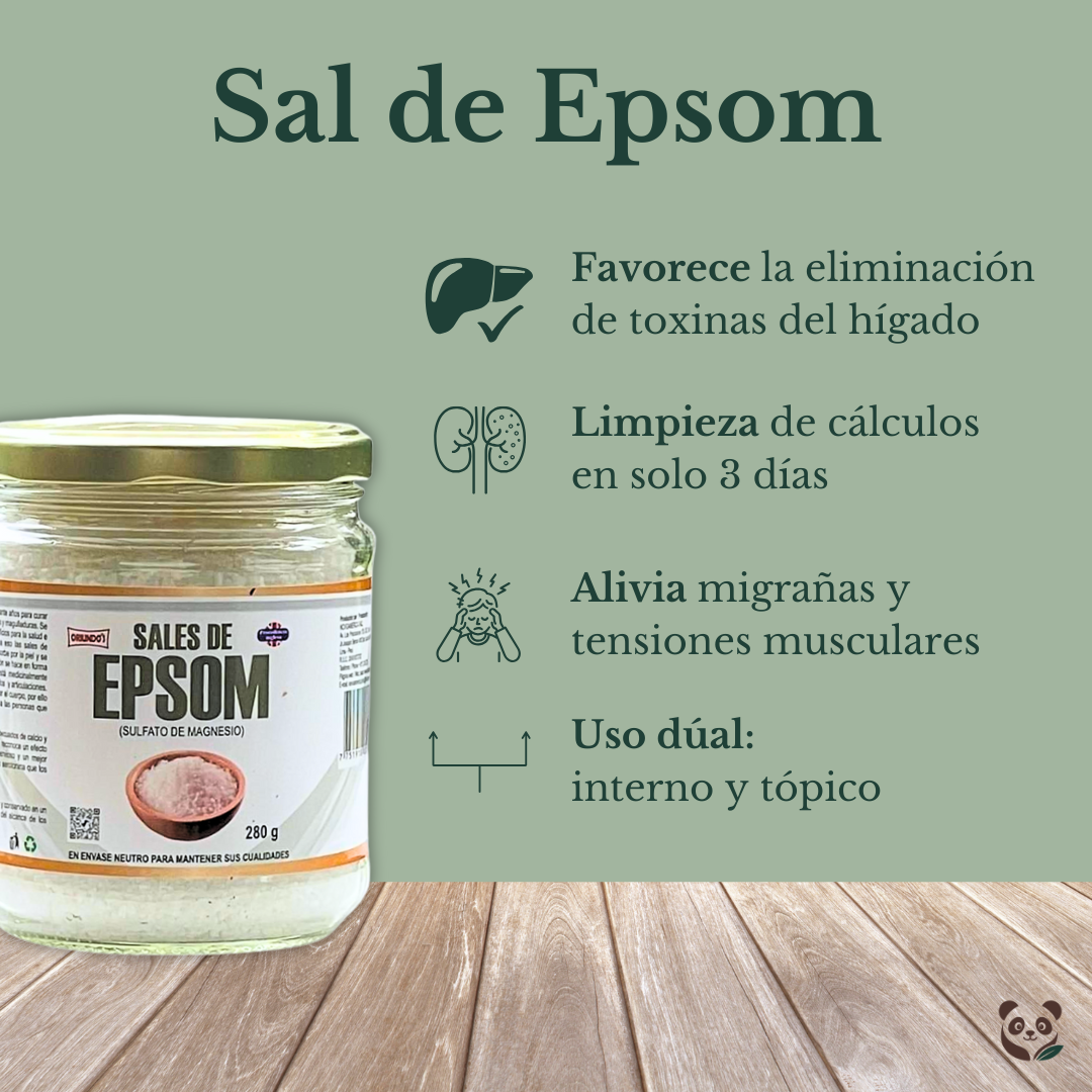 Sal de Epsom | Limpieza hepática y relajación profunda Oriundo's