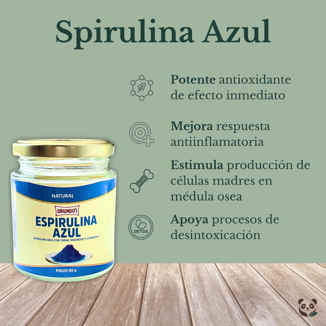 Spirulina Azul con Tarwi | Superalimento rico en hierro, proteínas y vitaminas Oriundo's
