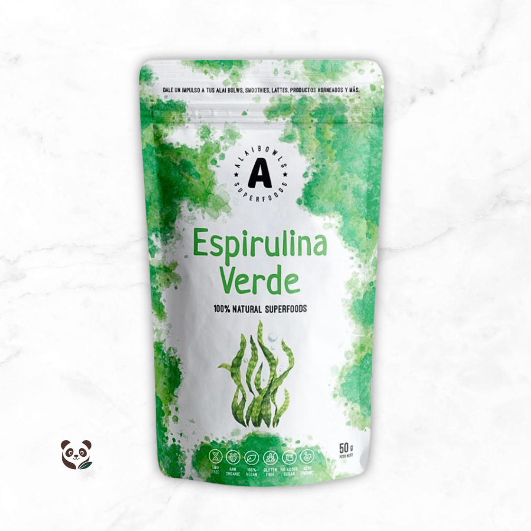 Spirulina Verde Pura | Superalimento rico en hierro, proteínas y vitaminas Alaibowls
