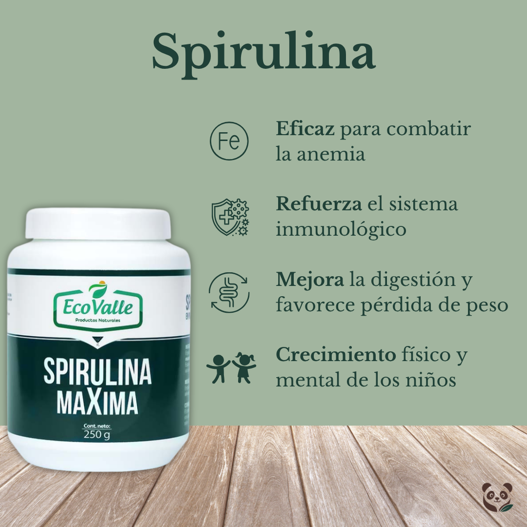 Spirulina Importada Pura | Superalimento Natural en Polvo o Cápsulas EcoValle