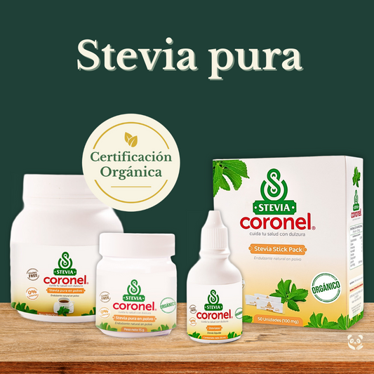Stevia Orgánica Pura | Endulzante natural sin calorías ni amargor Stevia Coronel