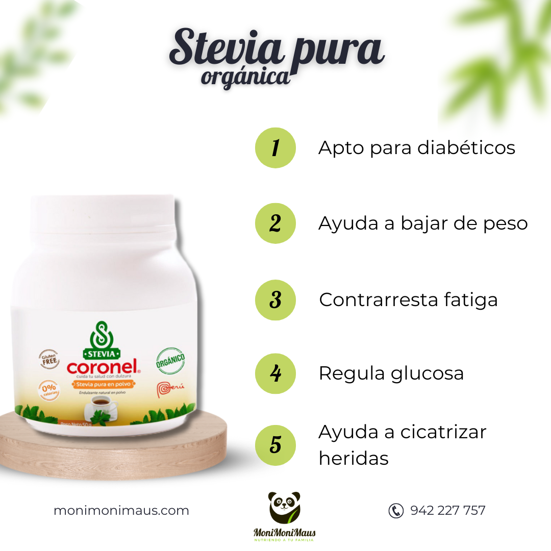 Stevia pura orgánica Stevia Coronel