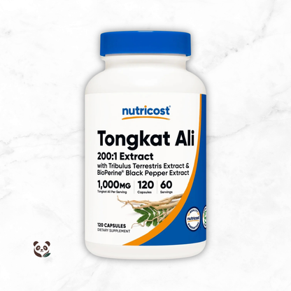 Tongkat Ali + Tribulus + BioPerine | Energía y Vitalidad Natural Nutricost