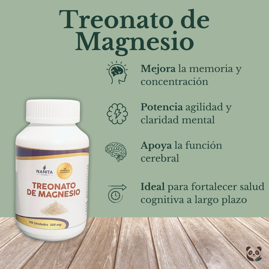 Treonato de Magnesio | Apoyo cognitivo natural desde dentro Nanita Foods