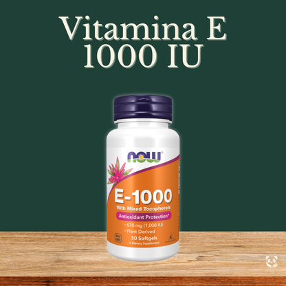 Vitamin E-1000 Tocoferoles Mixtos | Antioxidante Natural Now Foods