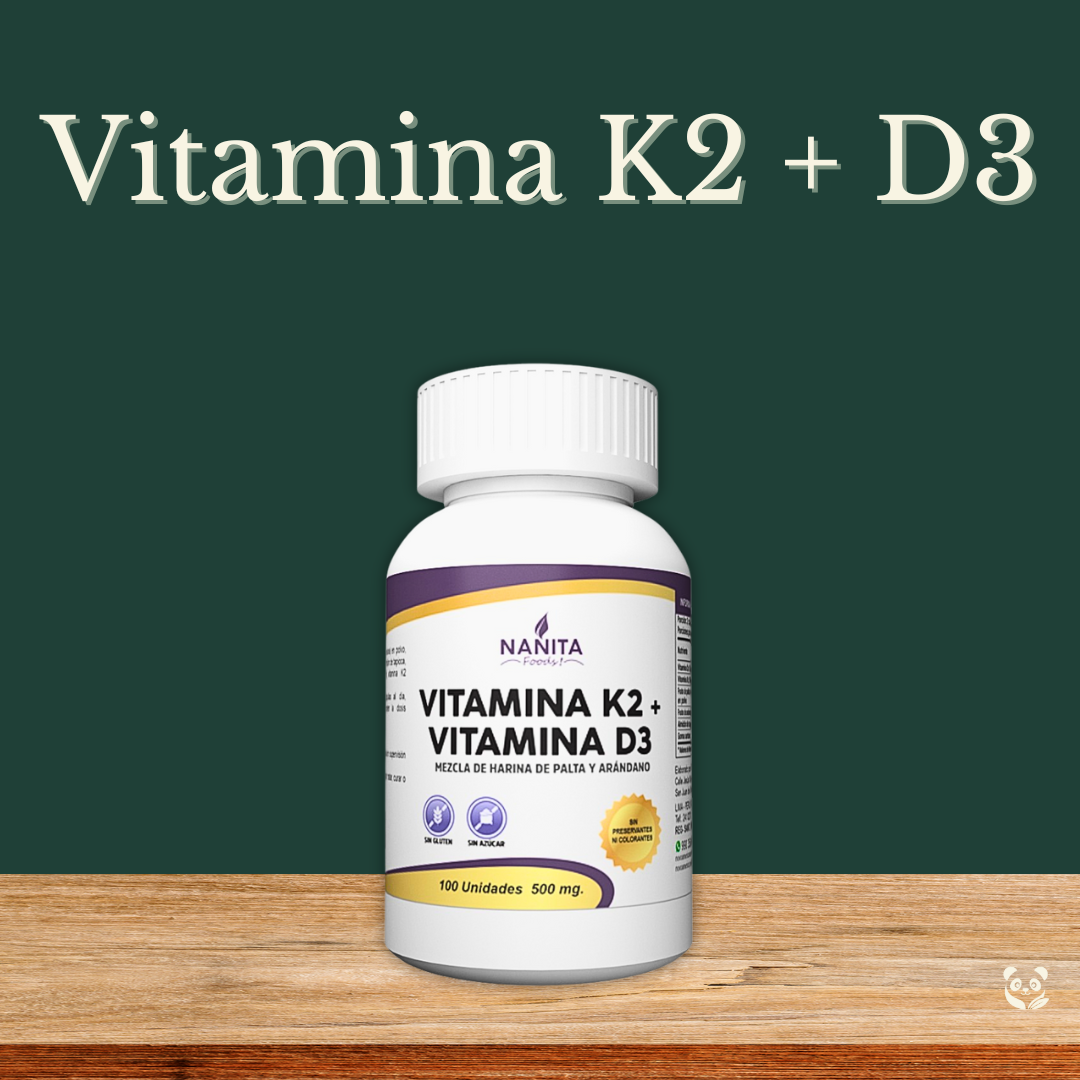 Vitamina K2 + D3 | Cápsulas para huesos, corazón e inmunidad Nanita Foods