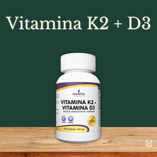 Vitamina K2 + D3 | Cápsulas para huesos, corazón e inmunidad Nanita Foods