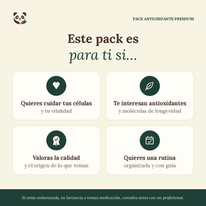 Pack Antioxidante Premium | 3 meses de protección celular y longevidad MoniMoniMaus